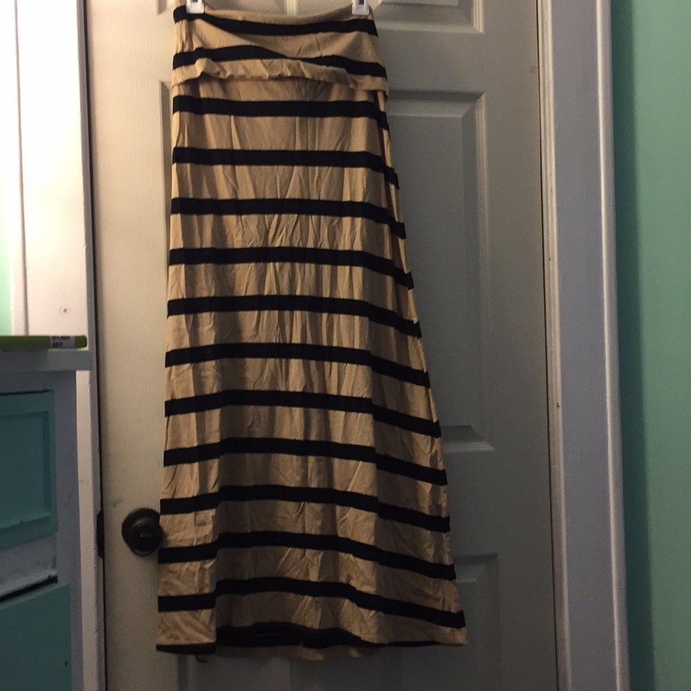 Stripe maxi skirt